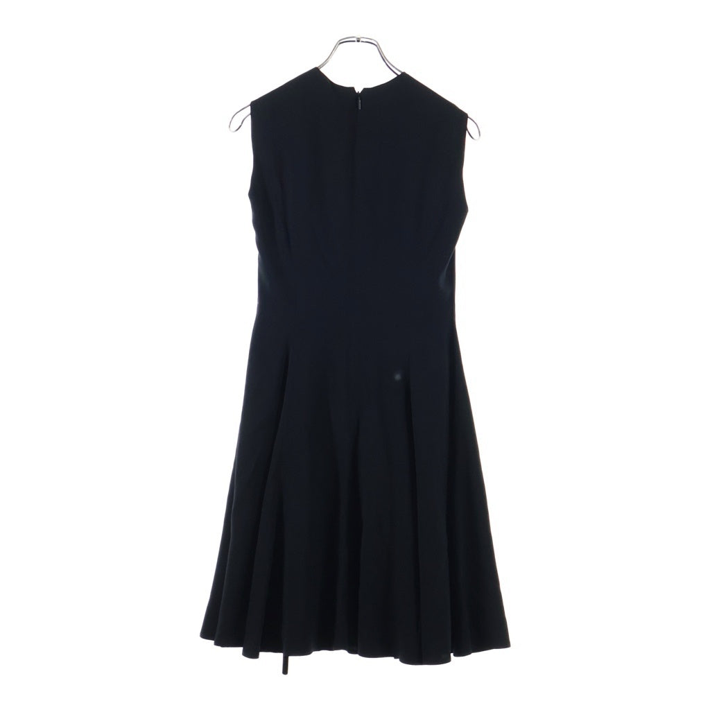 VERSACE(ヴェルサーチ) Sleeveless Dress ノースリーブドレス ワンピース メデューサベルト アセテート レーヨン ブラック 1008390 レディース