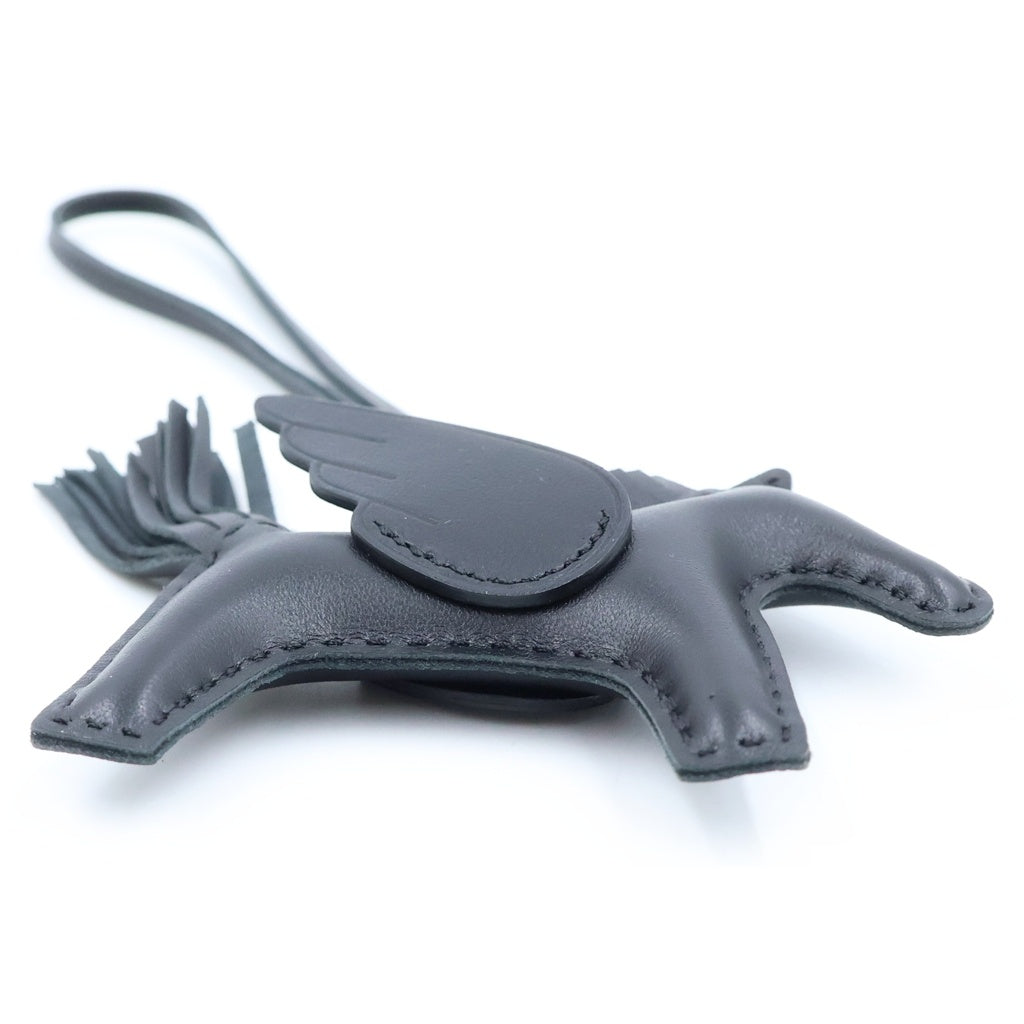 HERMES(エルメス) ロデオ ペガサス チャームPM バックチャーム キーホルダー G刻印 アニョーミロ ソーブラック レディース
