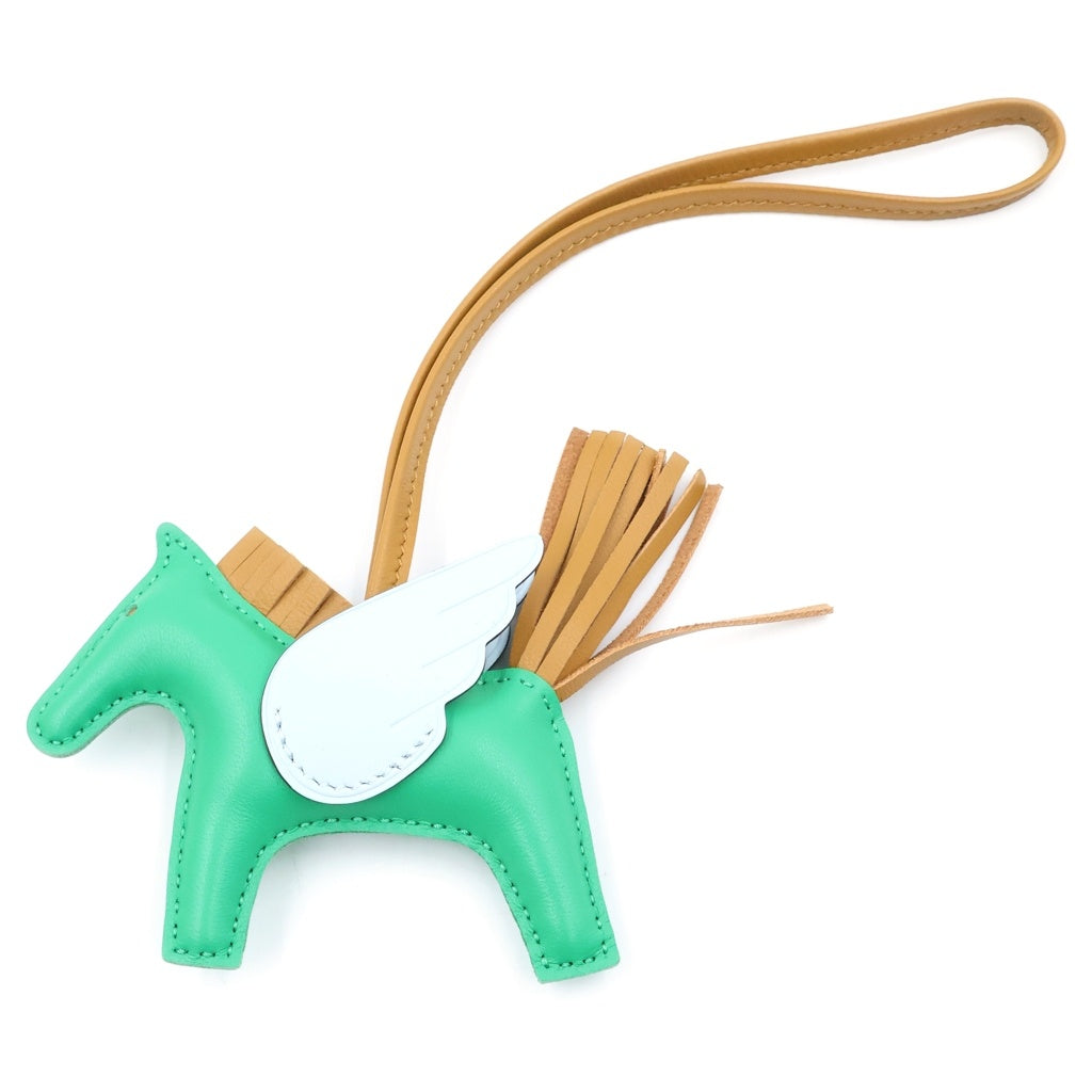 HERMES(エルメス) ロデオ ペガサス チャームPM バックチャーム キーホルダー K刻印 アニョーミロ スイフト ミント/セサミ/ブルーブリュム レディース