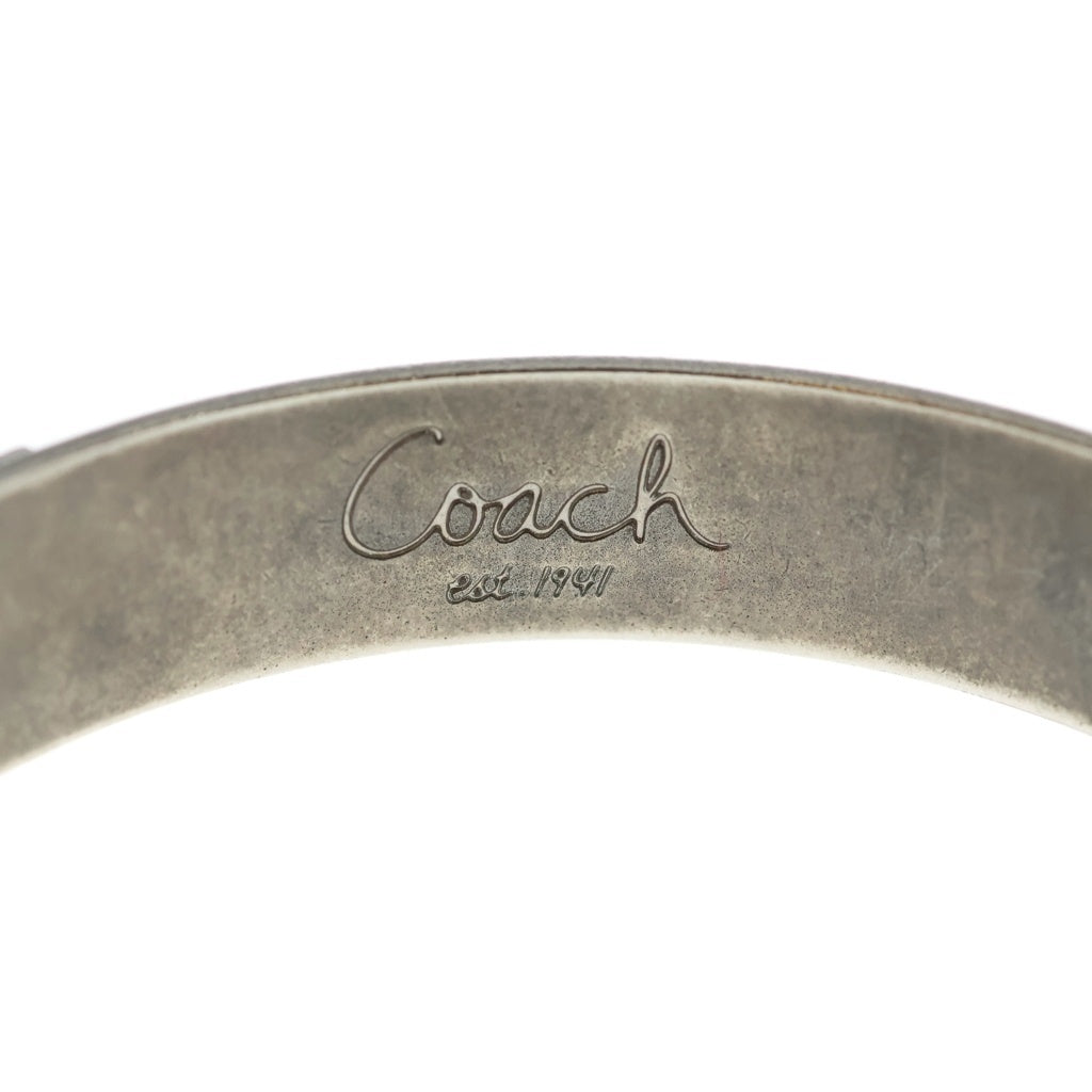 COACH(コーチ) シグネチャー バングル ブレスレット シルバー