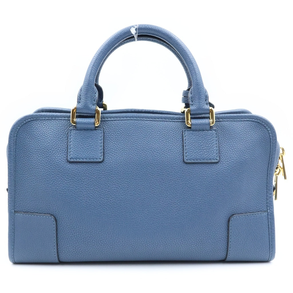 LOEWE(ロエベ) アマソナ28 2WAYハンドバッグ ショルダーバッグ ボストンバッグ ネイビー レザー ゴールド金具 レディース