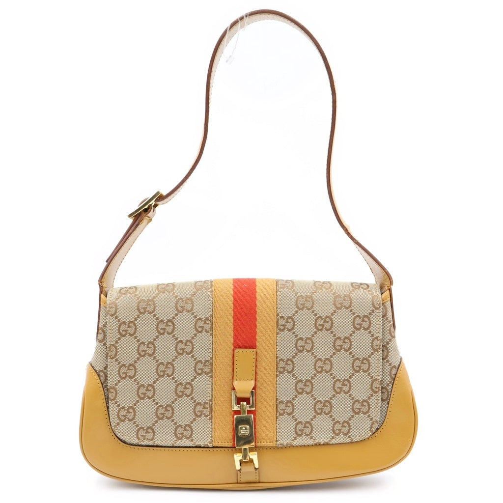 GUCCI(グッチ) ジャッキーライン ハンド ショルダーバッグ シェリーライン ウェブ GG柄 ベージュ/ブラウン 0013306 レディース