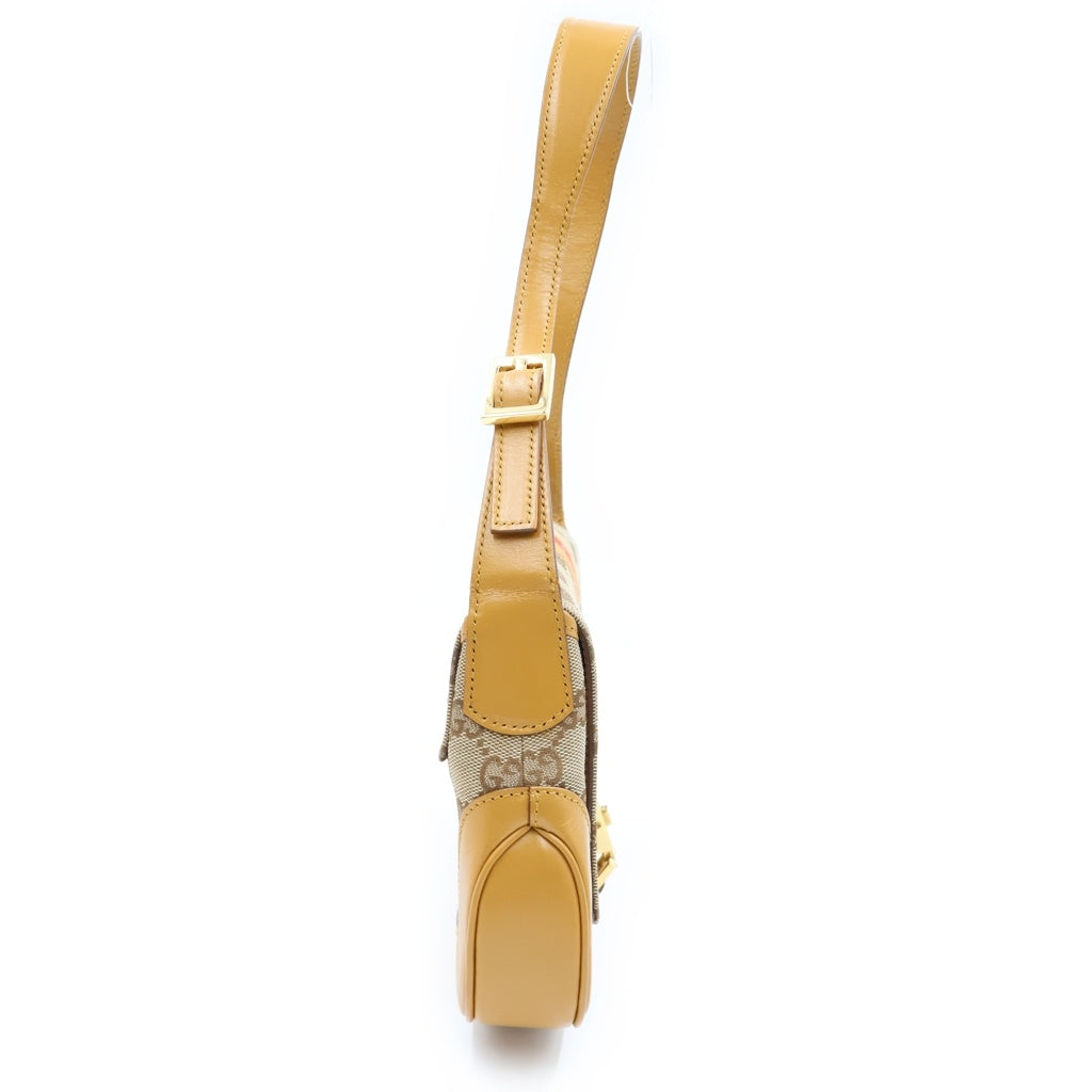 GUCCI(グッチ) ジャッキーライン ハンド ショルダーバッグ シェリーライン ウェブ GG柄 ベージュ/ブラウン 0013306 レディース