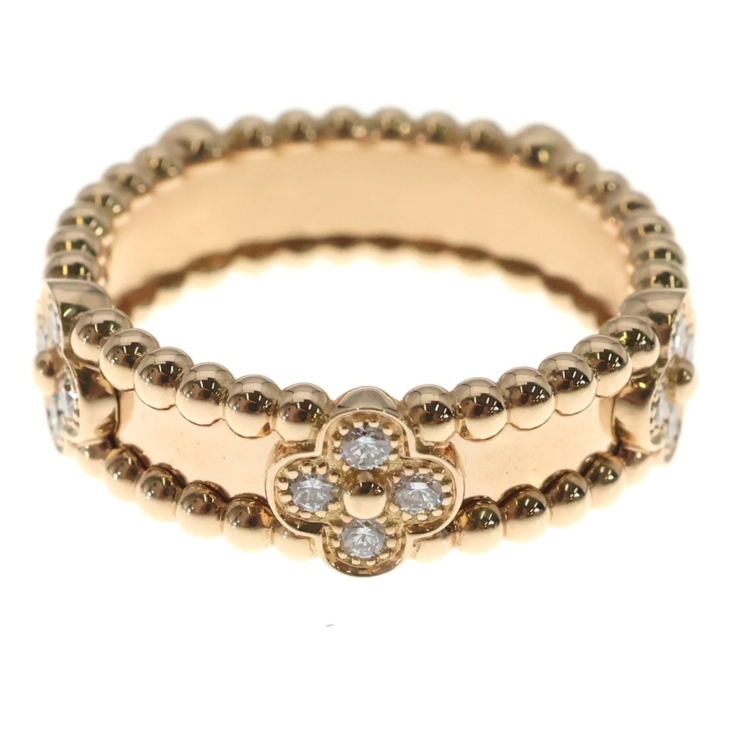 Van Cleef & Arpels(ヴァンクリーフアンドアーペル) ペルレ スウィート クローバーリング ダイヤ ピンクゴールド Au750PG #52