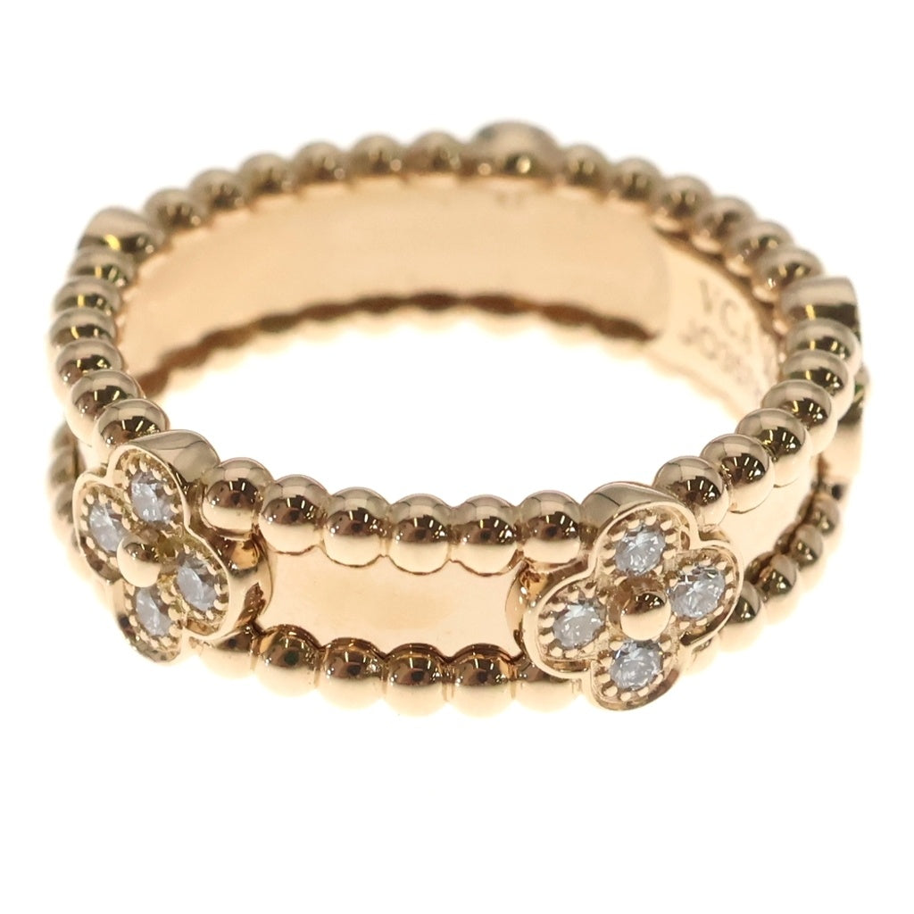 Van Cleef & Arpels(ヴァンクリーフアンドアーペル) ペルレ スウィート クローバーリング ダイヤ ピンクゴールド Au750PG #52