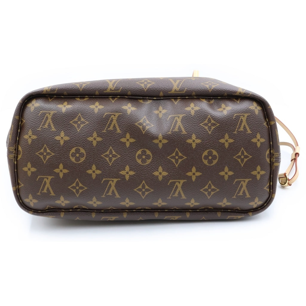 LOUIS VUITTON(ルイヴィトン) モノグラムリバーシブル ネヴァーフル・インサイドアウトMM ルージュサリ 2WAYハンドバッグ ショルダーバッグ ブラウン レザー×PVC M12096 ゴールド金具 レディース