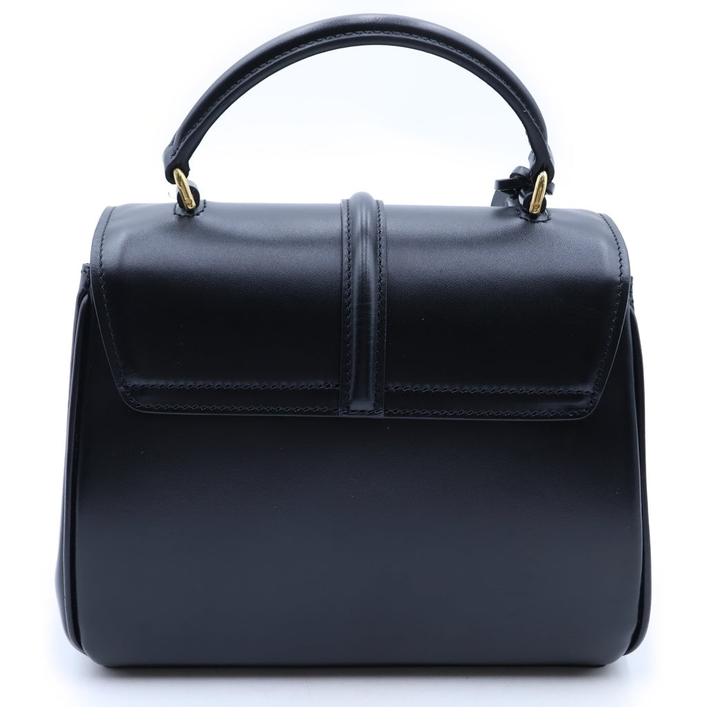 CELINE(セリーヌ) ミニ 16 セーズ ハンドバッグ 2wayショルダー レザー ブラック レディース