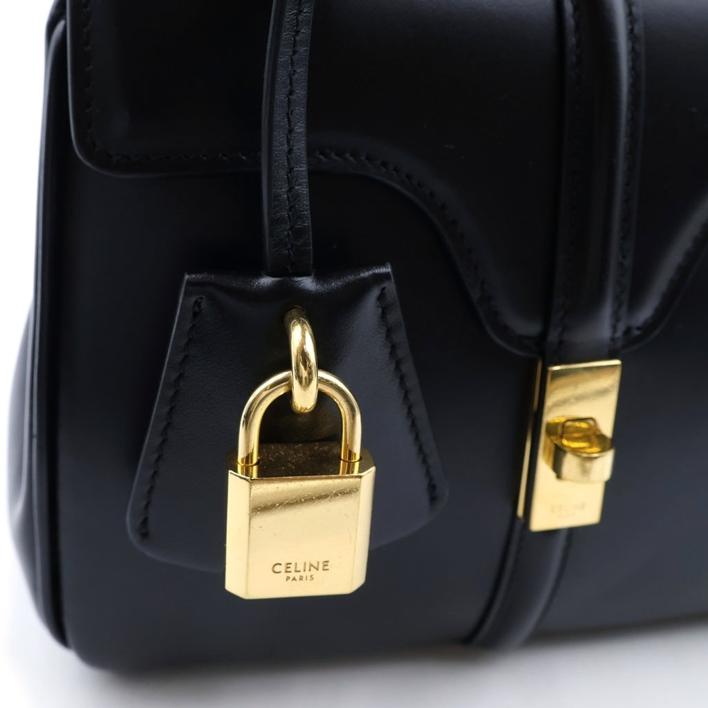 CELINE(セリーヌ) ミニ 16 セーズ ハンドバッグ 2wayショルダー レザー ブラック レディース