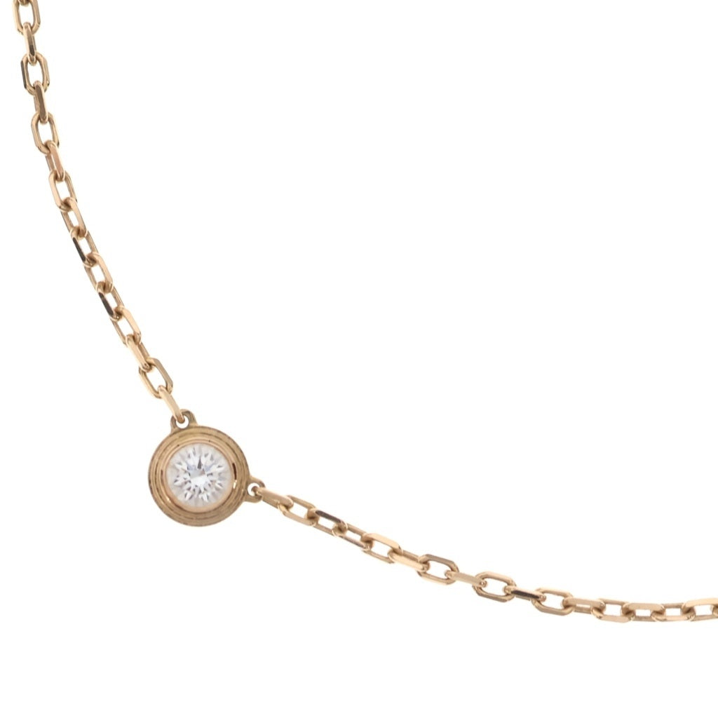 Cartier(カルティエ) ダムール ネックレスSM ダイヤ ペンダント チェーン ピンクゴールド 750PG レディース