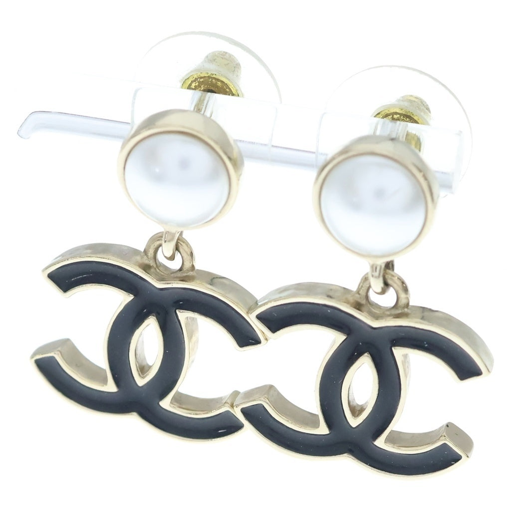 CHANEL(シャネル) ココマーク パール ピアス ゴールド×ブラック GP A25P レディース