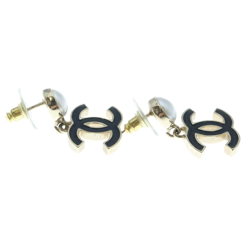 CHANEL(シャネル) ココマーク パール ピアス ゴールド×ブラック GP A25P レディース