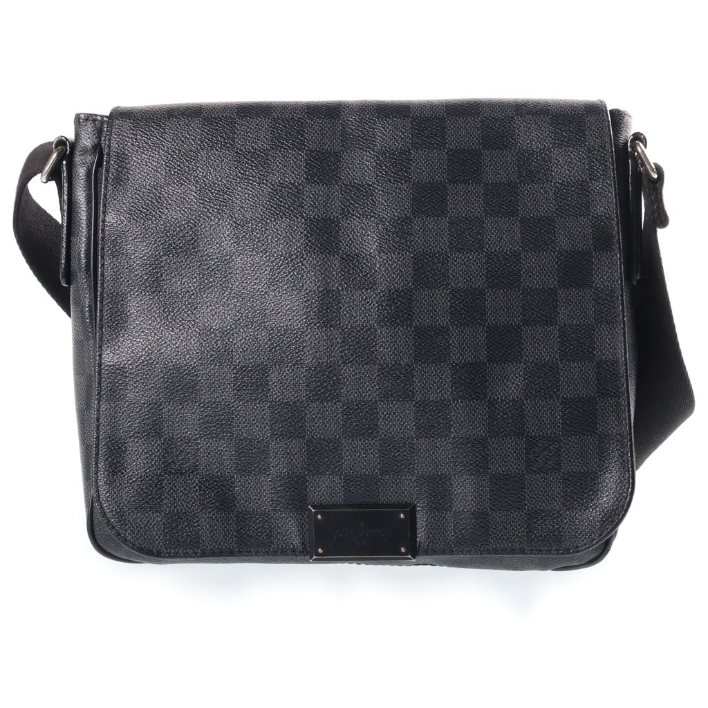 LOUIS VUITTON(ルイヴィトン) ダミエグラフィット ディストリクトPM ショルダーバッグ ブラック PVCレザー N41260 シルバー金具