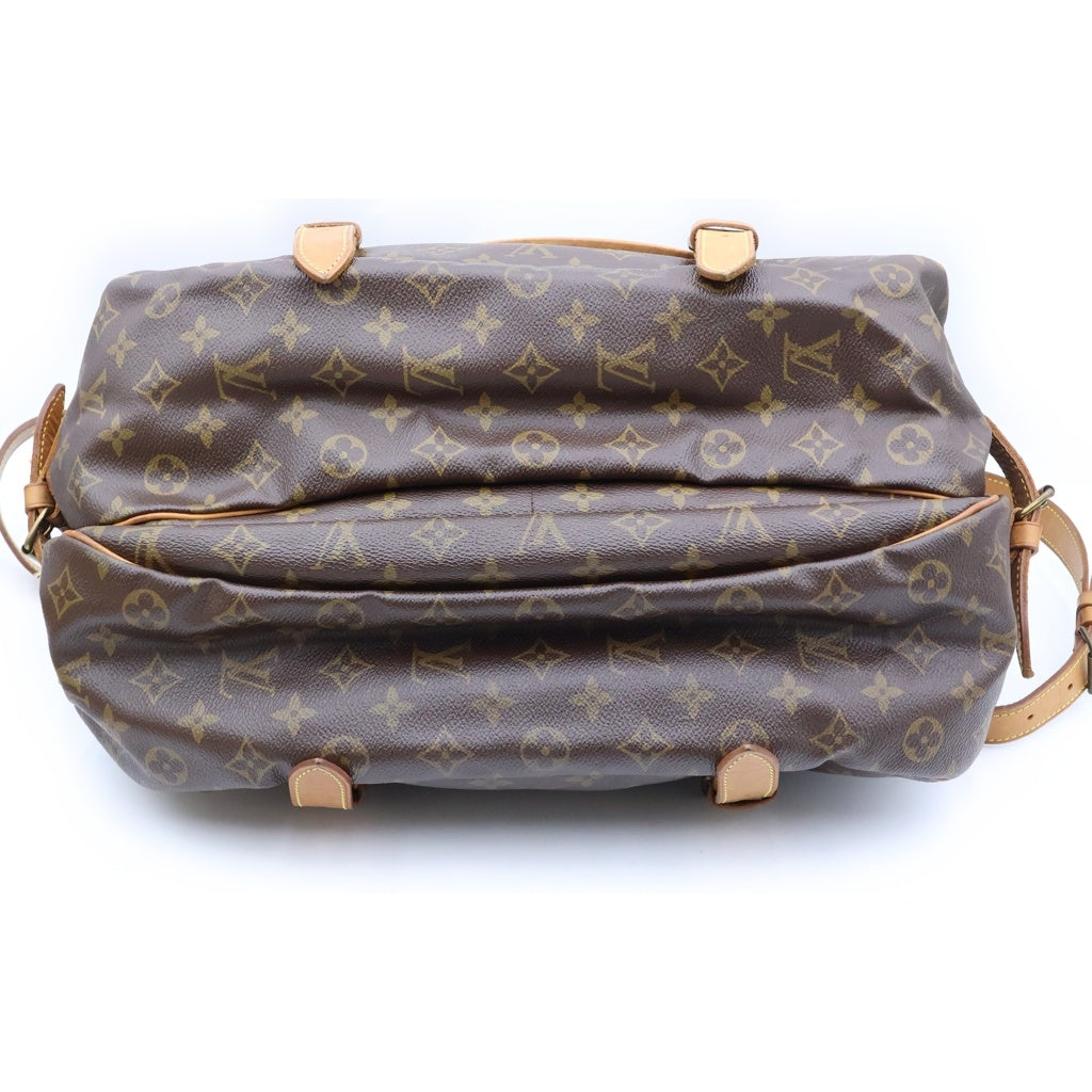 LOUIS VUITTON(ルイヴィトン) モノグラム ソミュール43 ショルダーバッグ ブラウン レザー M42252 ゴールド金具