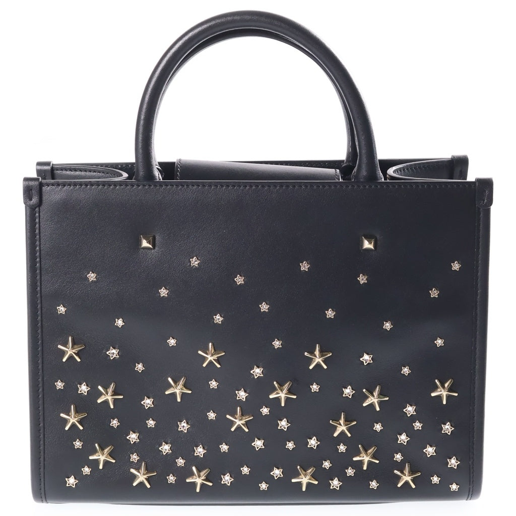 JIMMY CHOO(ジミーチュウ) アベニュー S トートバッグ スタッズ レザー ブラック レディース