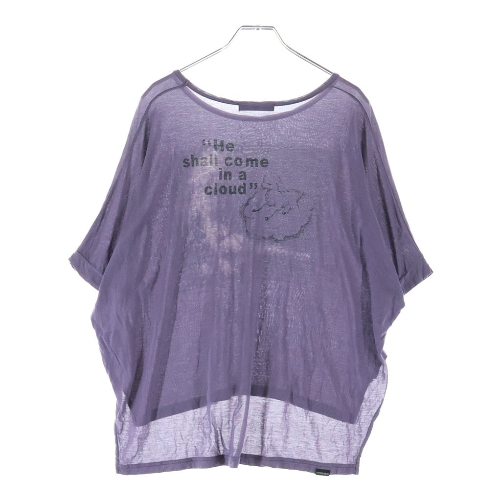 HYSTERIC GLAMOUR(ヒステリックグラマー) クルーネック プリント Tシャツ パープル コットン レディース