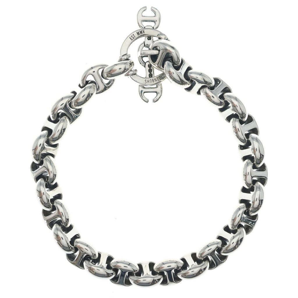 HOORSENBUHS(ホーセンブース) 10MM OPEN-LINK BRACELET ダイヤ入り ブレスレット シルバー HB061