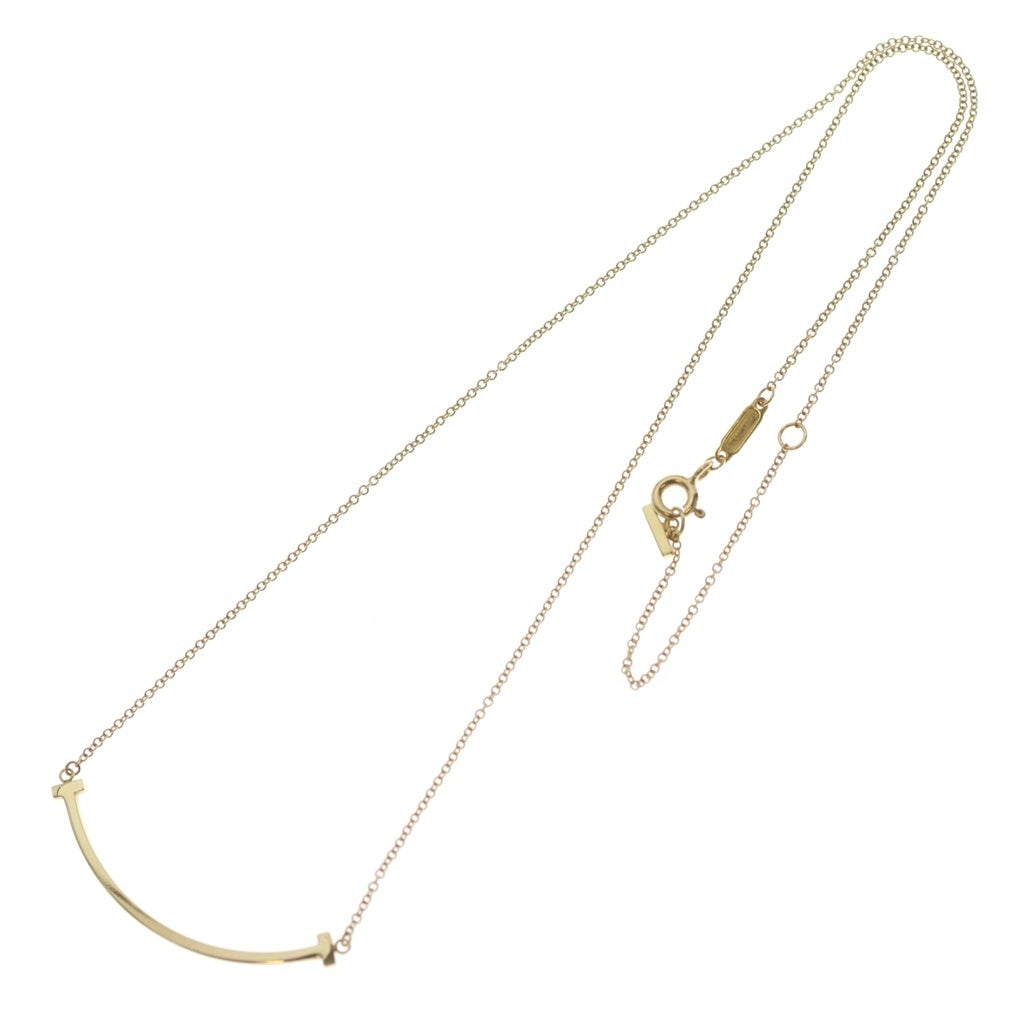 TIFFANY & Co.(ティファニー) Tスマイル スモール ネックレス Au750 K18 YG イエローゴールド レディース