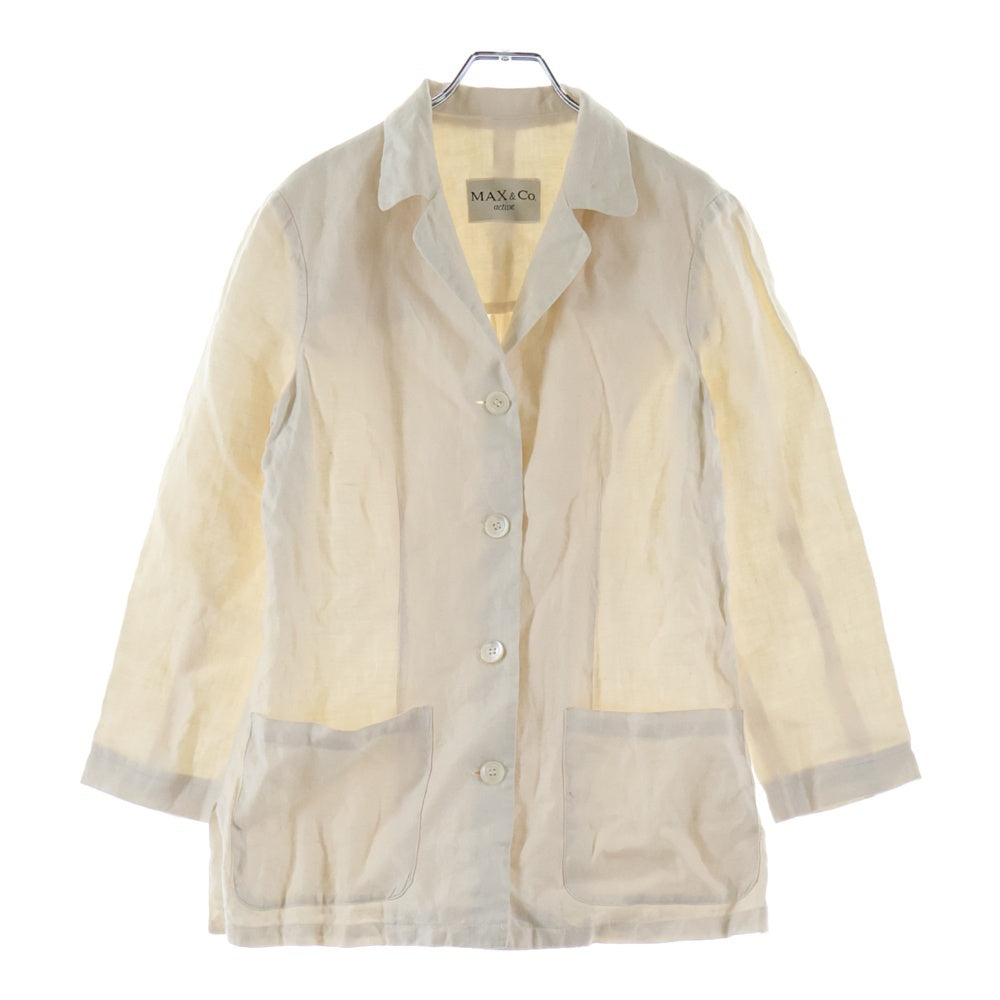 MAX&CO(マックス アンド コー) リネン 4B テーラードジャケット アイボリー レディース 40