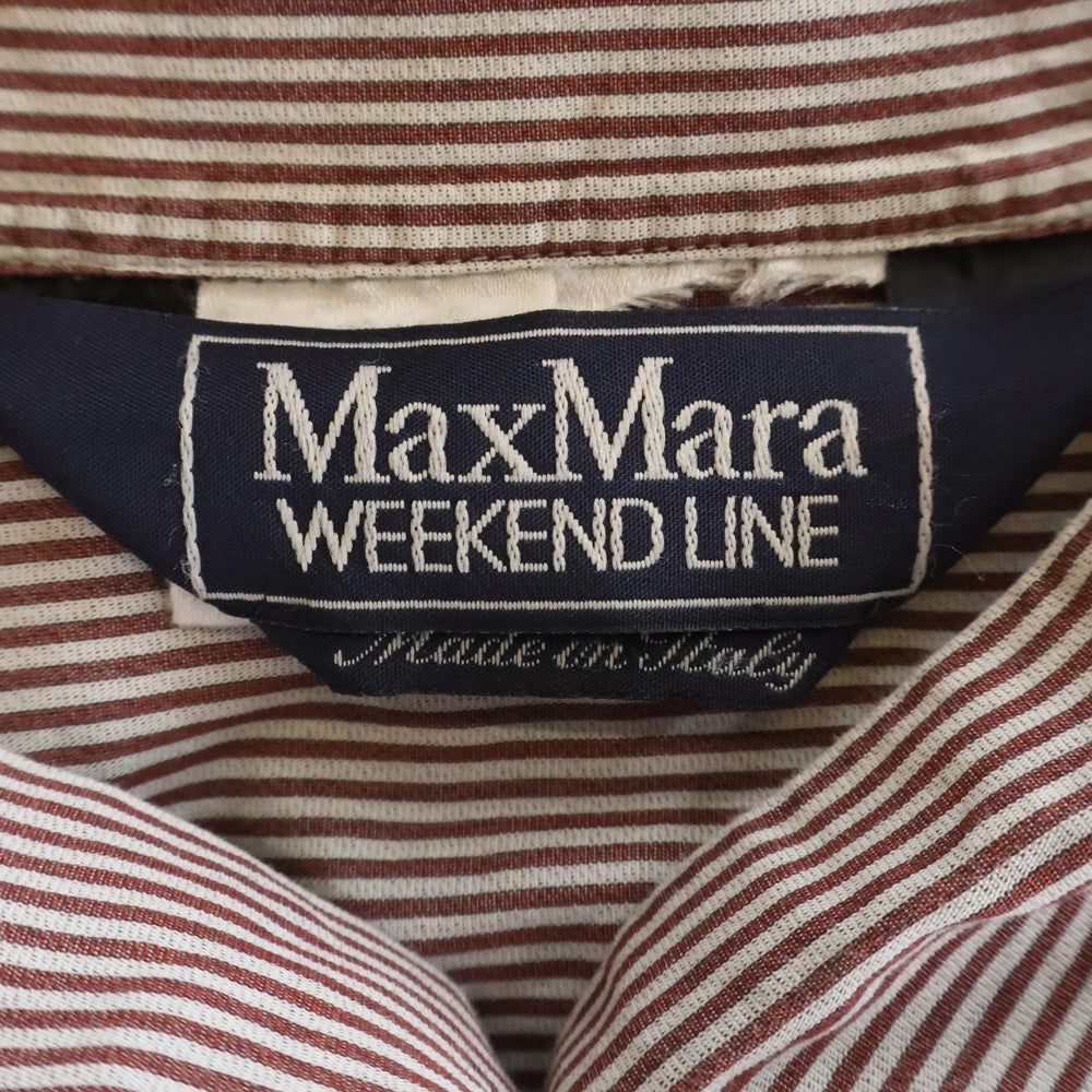 Weekend Max Mara(ウィークエンド マックスマーラ) ストライプ総柄 長袖シャツ バーガンディー レディース S