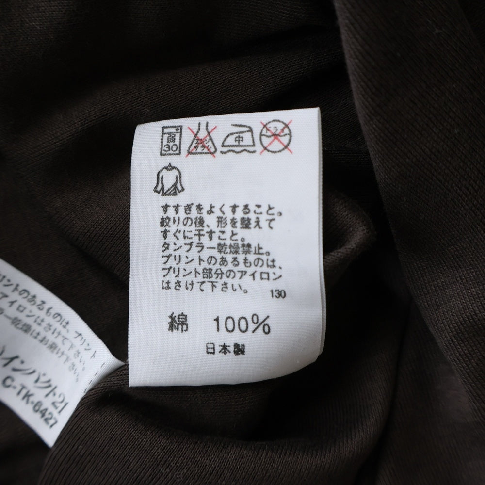 RALPH LAUREN(ラルフローレン) エンブレム ロゴプリント クルーネック 半袖Tシャツ カットソー ブラウン レディース