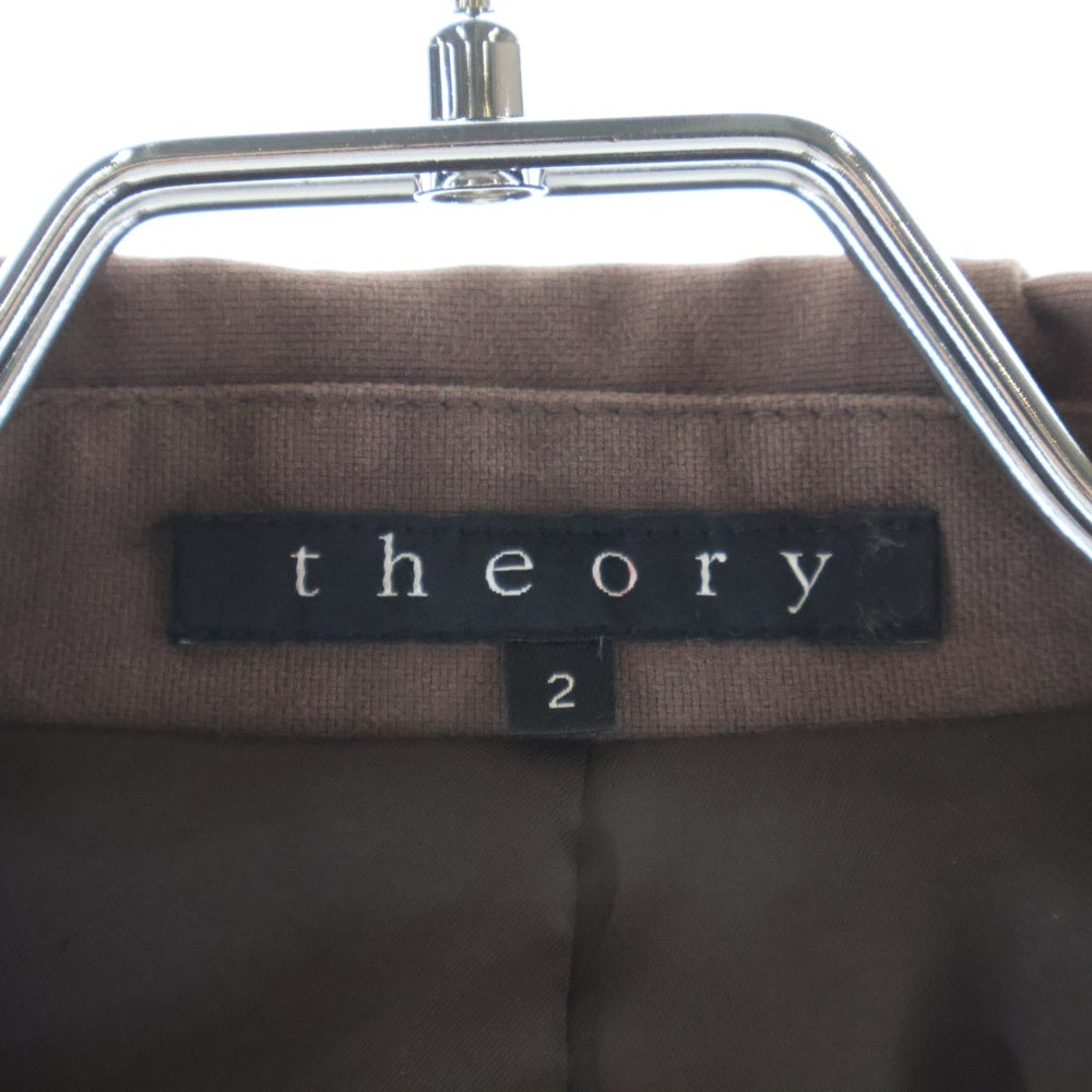 theory(セオリー) コットン 1B テーラードジャケット ブラウン レディース 2