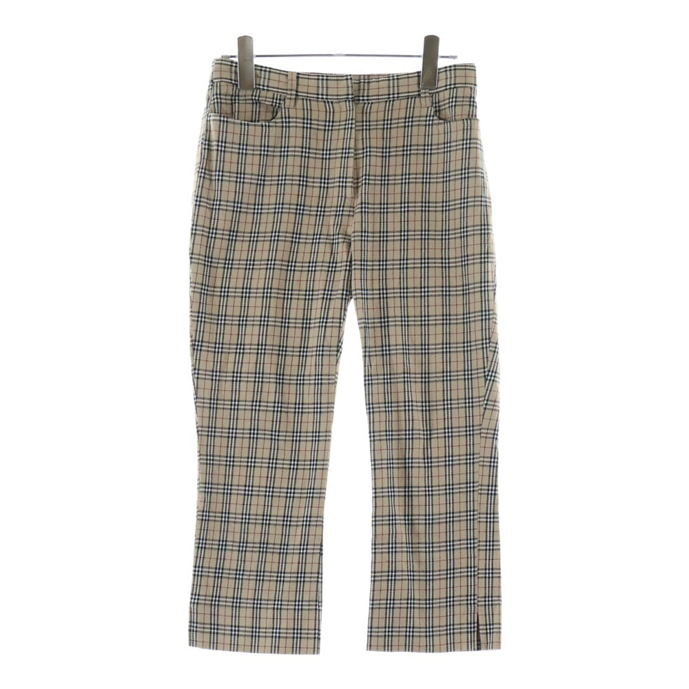 BURBERRY LONDON(バーバリーロンドン) ノバチェック総柄 テーパードパンツ ベージュ レディース 36