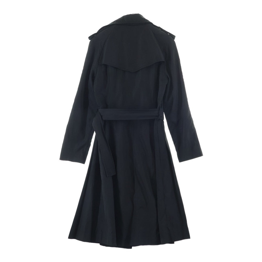 Max Mara(マックスマーラ) ポリエステル ダブルブレスト トレンチコート ブラック レディース 34