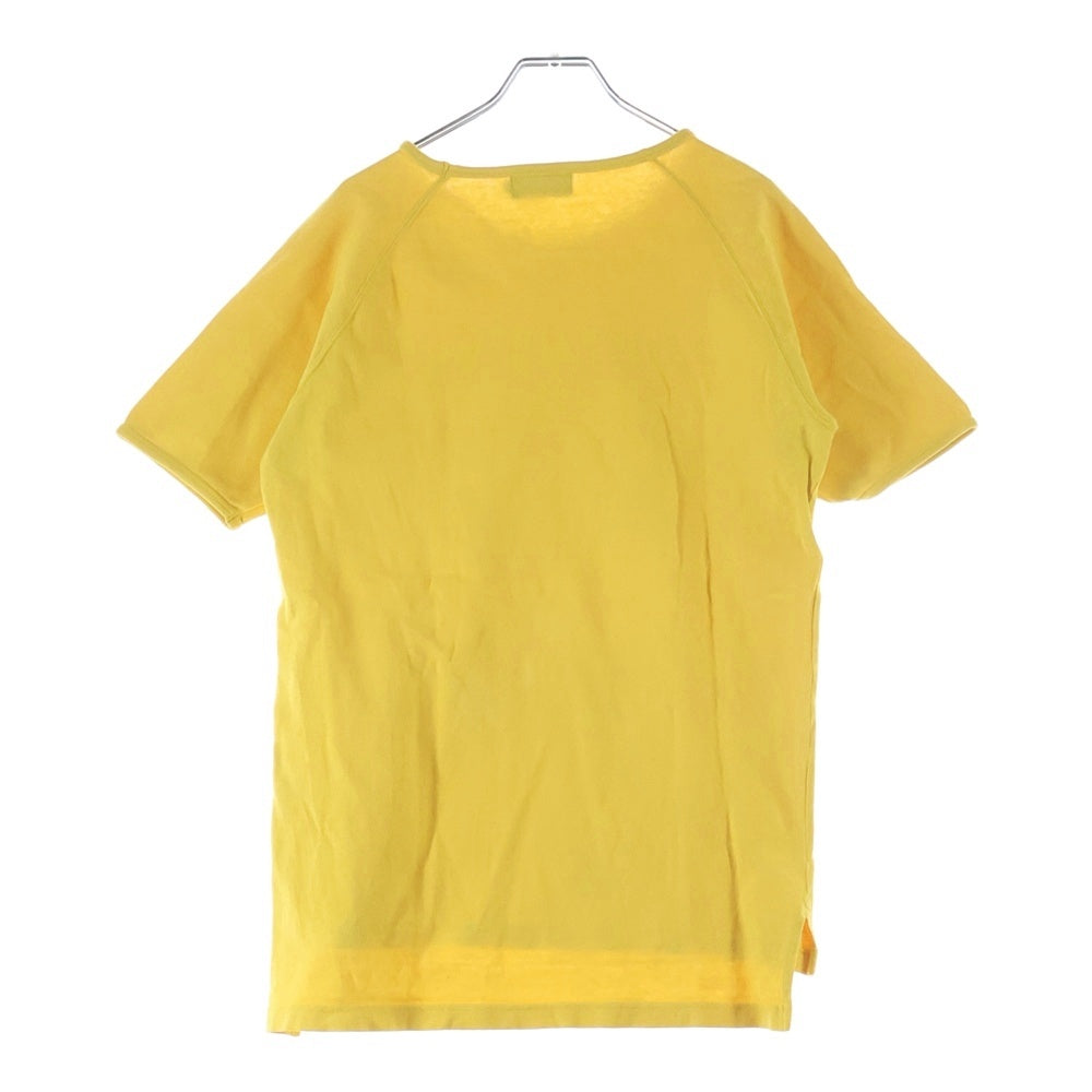 POLO RALPH LAUREN(ポロラルフローレン) ワンポイントロゴ刺繍 クルーネック ラグランスリーブ 半袖Tシャツ カットソー イエロー M
