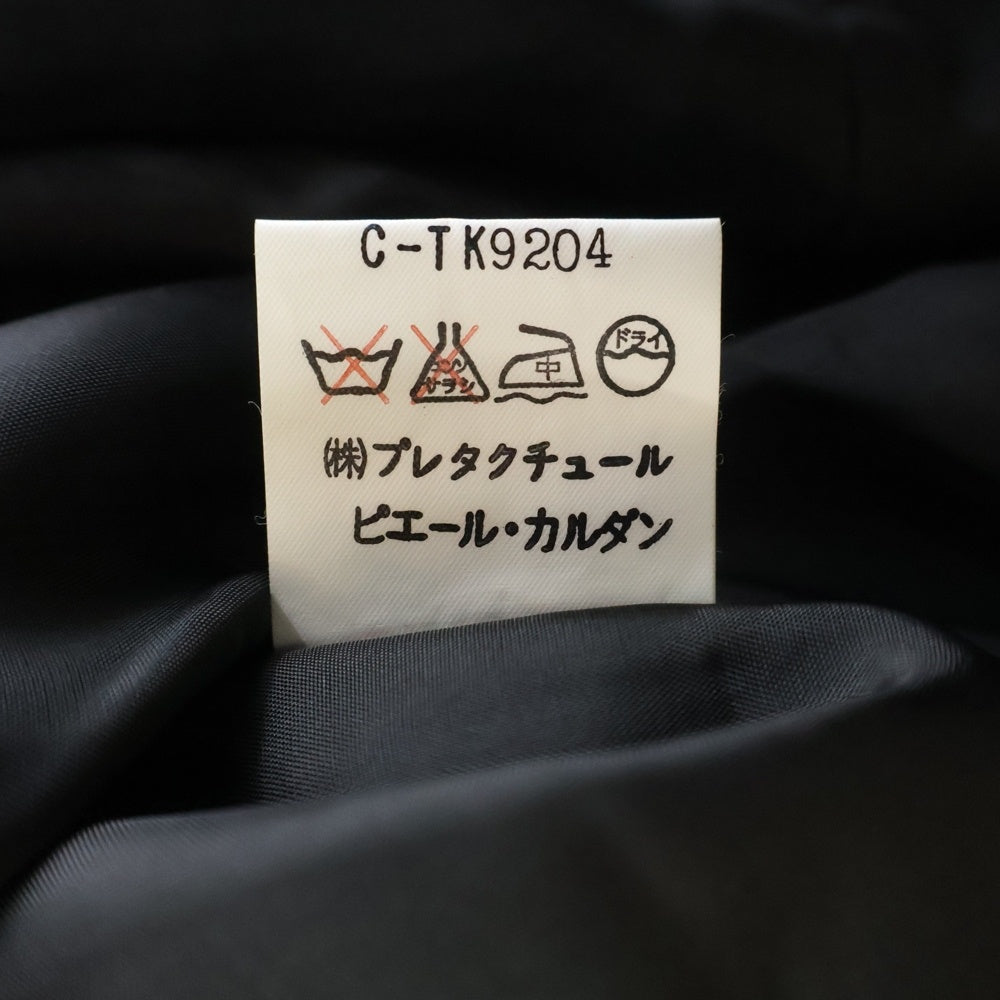 Pierre Cardin(ピエールカルダン) ウール ノーカラー ノースリーブ タイト ロング ワンピース ドレス ブラック レディース 7