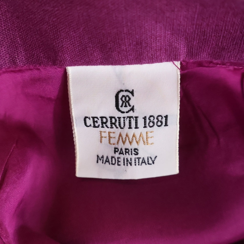 CERRUTI 1881(チェルッティ) コットンリネン タイトミディアムスカート パープル レディース 8/9