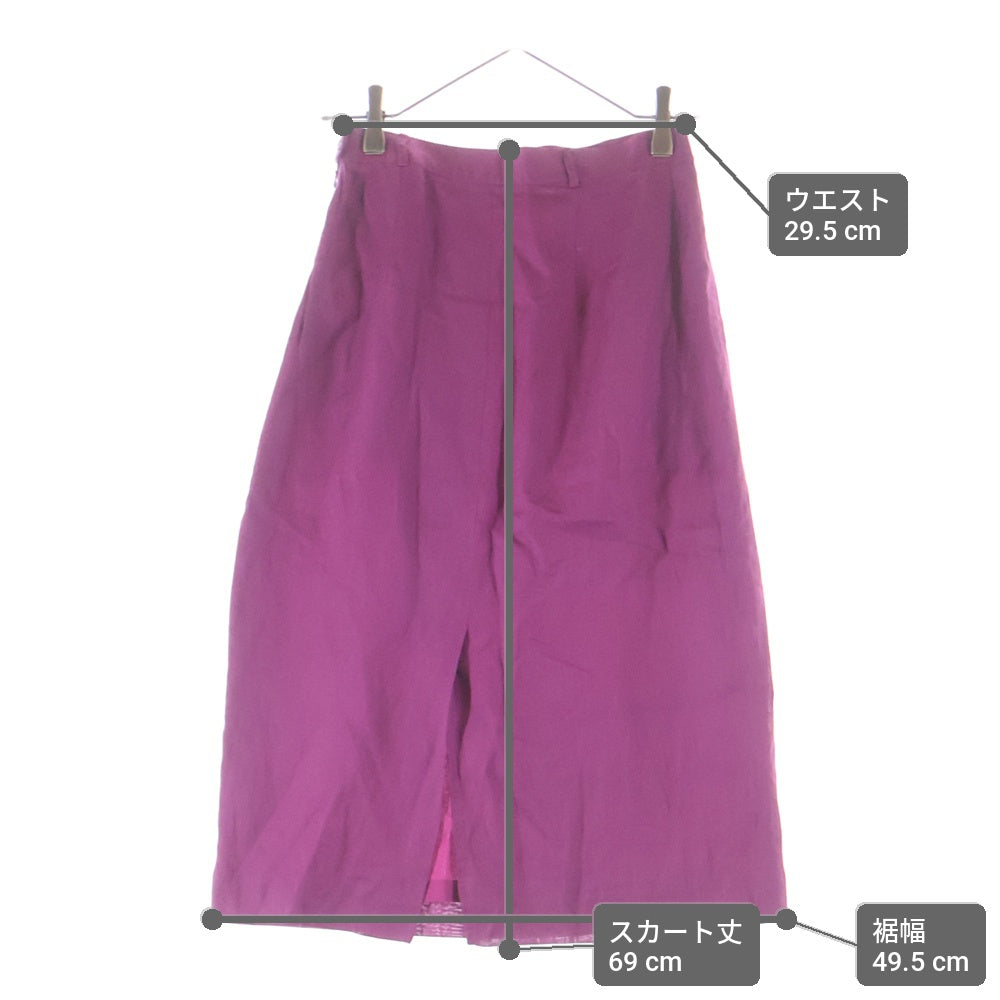 CERRUTI 1881(チェルッティ) コットンリネン タイトミディアムスカート パープル レディース 8/9