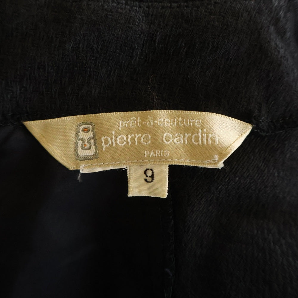 Pierre Cardin(ピエールカルダン) 襟付き ラグランスリーブ 半袖 ミディアムワンピース ブラック レディース 9