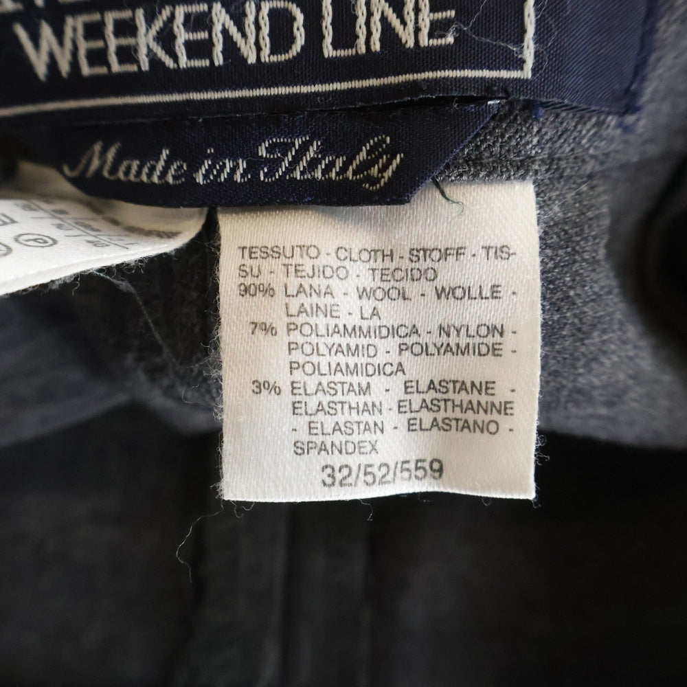 Weekend Max Mara(ウィークエンド マックスマーラ) ウール ノータック サイドジップ スラックスパンツ グレー レディース 36