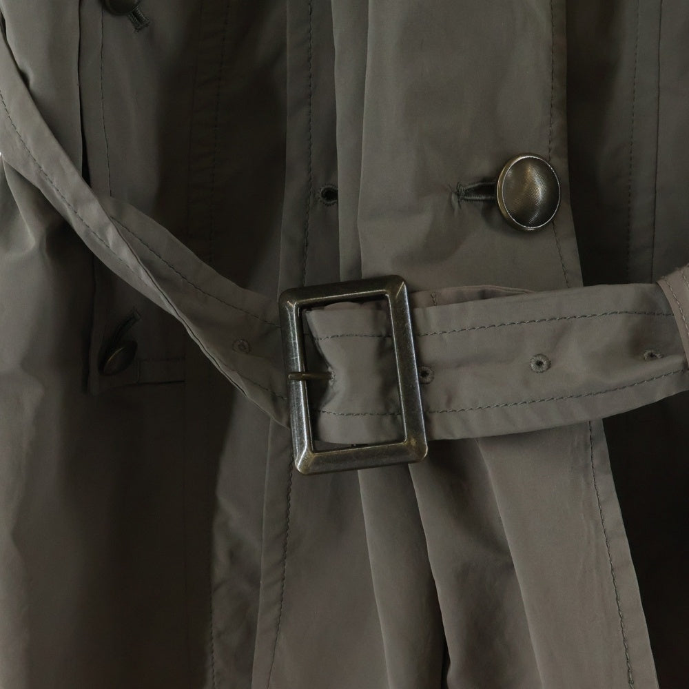 NO BRAND(ノーブランド) ATSURO TAYAMA アツロウ タヤマ ナイロン混 ダブルブレスト トレンチコート ベージュ レディース 38