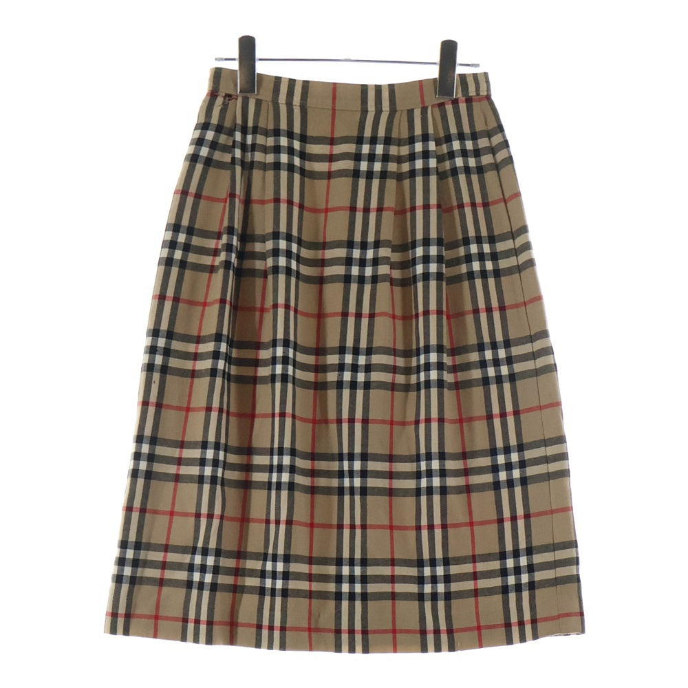 BURBERRYS(バーバリーズ) ノバチェック総柄 タイトミディアムスカート ベージュ レディース