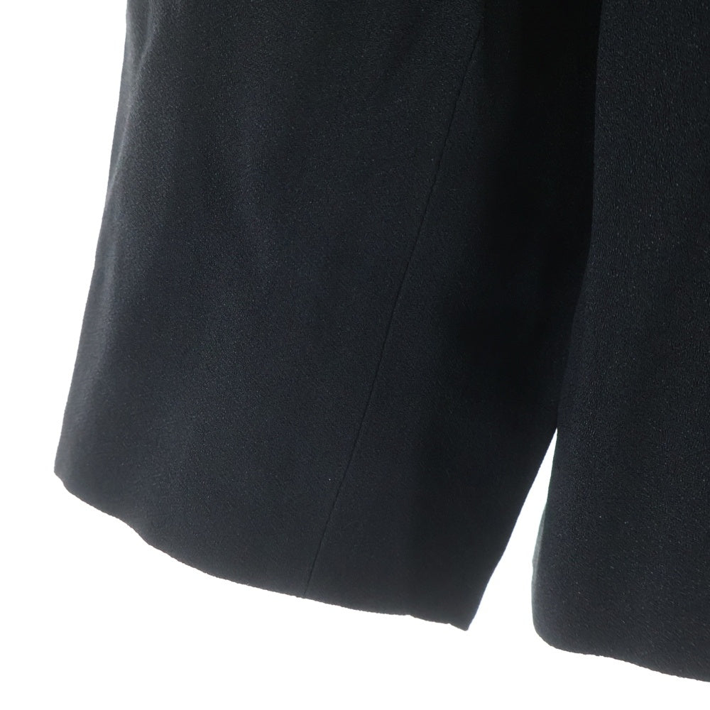 Max Mara(マックスマーラ) フリルラペル ノーカラー アシンメトリー ダブルブレスト テーラードジャケット ブラック レディース 44