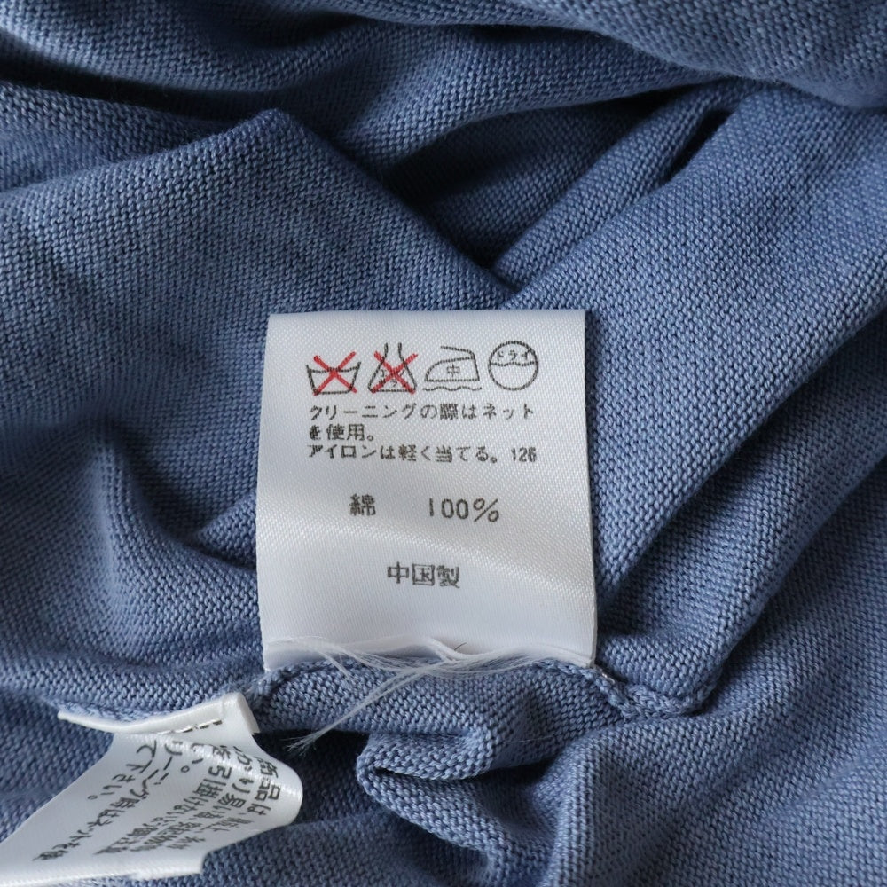 RALPH LAUREN(ラルフローレン) ワンポイントロゴ刺繍 クルーネック 長袖ニット カーディガン ライトブルー レディース M