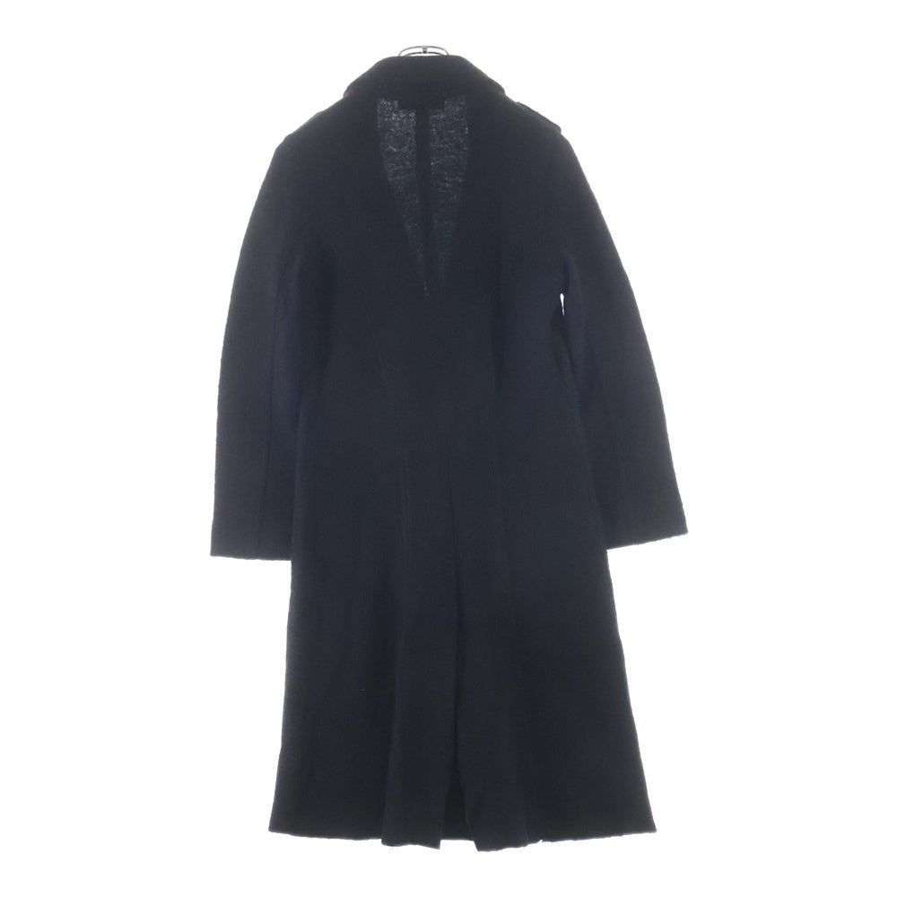 NO BRAND(ノーブランド) i BLUES CLUB イブルース クラブ ウール クラウンボタン ダブルブレスト コート ブラック レディース M