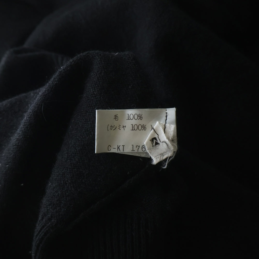 NO BRAND(ノーブランド) カシミヤ クルーネック プルオーバー 長袖ニット セーター ブラック M レディース