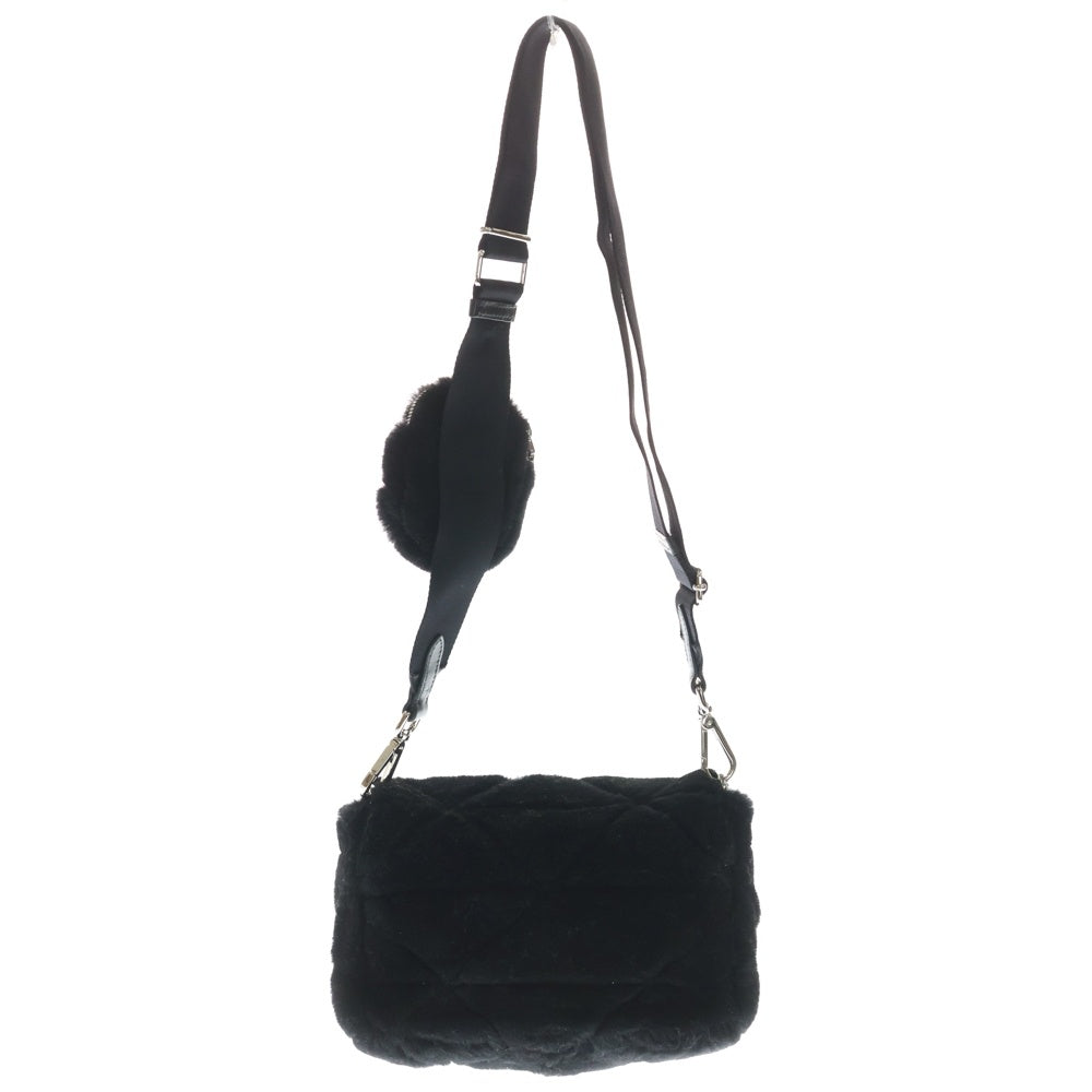 PRADA(プラダ) プラダ キルティング シープファー ショルダーバッグ カード 袋 レディース