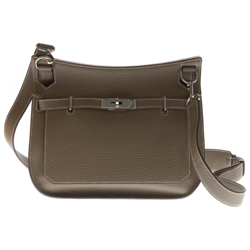 HERMES(エルメス) ジプシエール28 エトゥープ トリヨンクレマンス レザー ショルダーバッグ シルバー金具 ベージュ B刻印 箱/袋 レディース