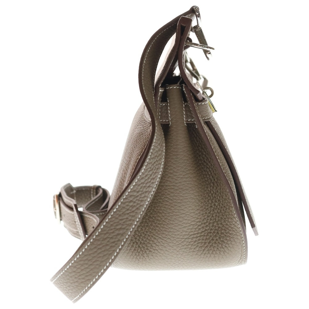 HERMES(エルメス) ジプシエール28 エトゥープ トリヨンクレマンス レザー ショルダーバッグ シルバー金具 ベージュ B刻印 箱/袋 レディース