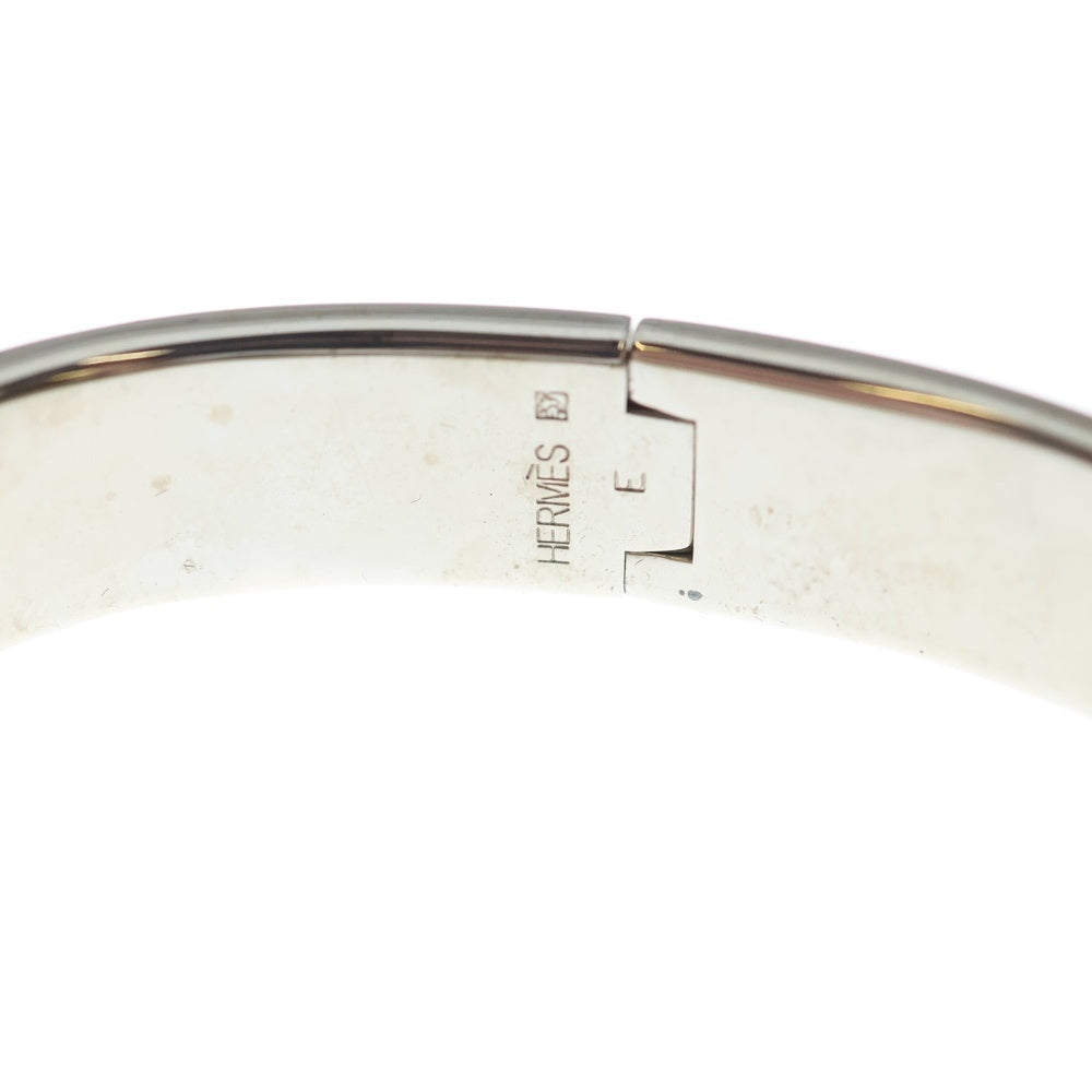 HERMES(エルメス) クリックH ロゴ エナメル バングル ブレスレット シルバー/ライトブルー レディース