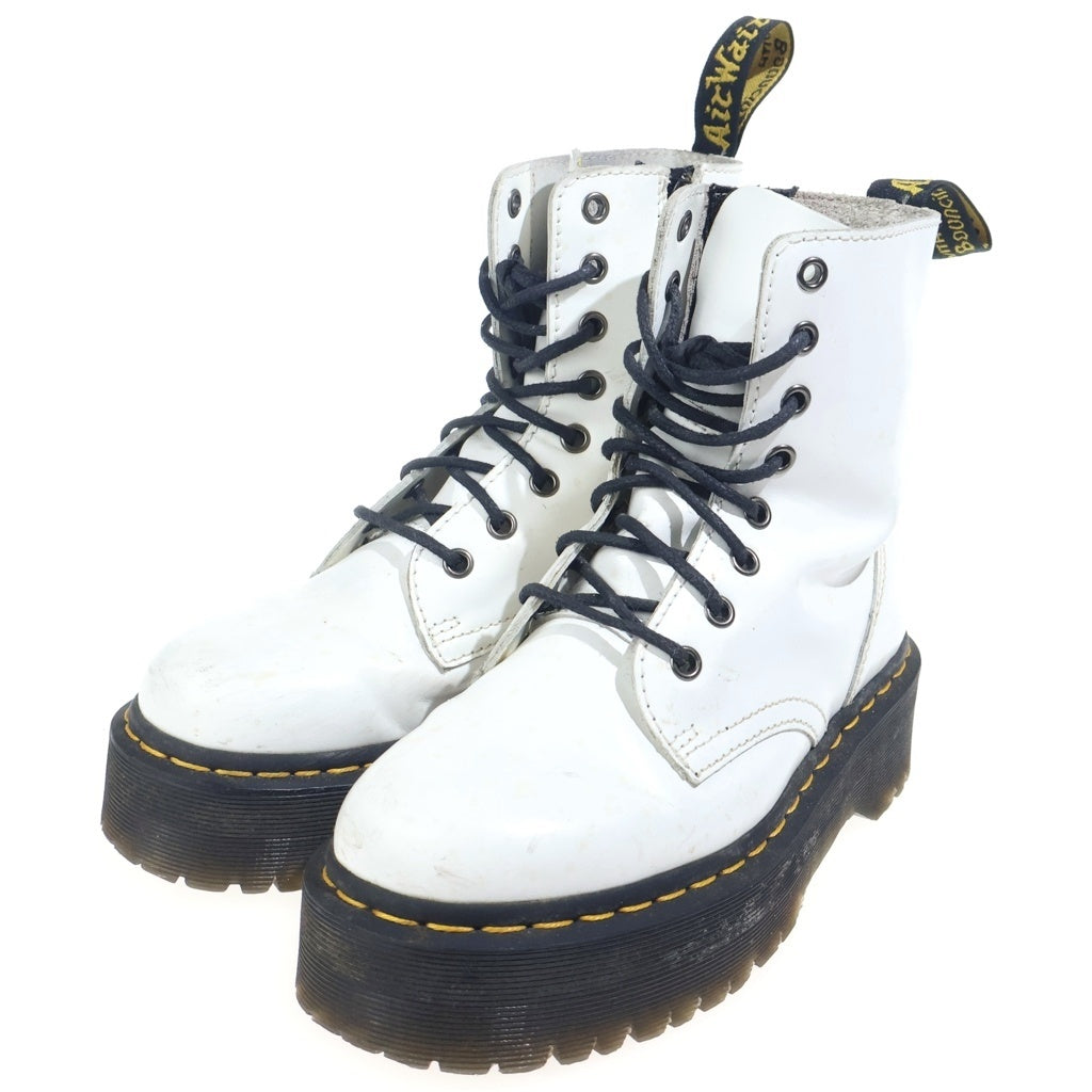 Dr.Martens(ドクターマーチン) 8ホール レザー レースアップ ショートブーツ ホワイト レディース