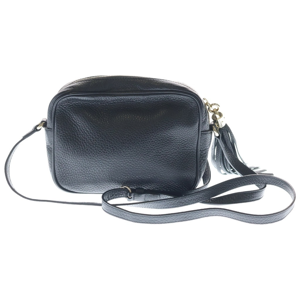 GUCCI(グッチ) ソーホー スモールディスコ レザー ショルダーバッグ ゴールド金具 ブラック 308364 308364 レディース