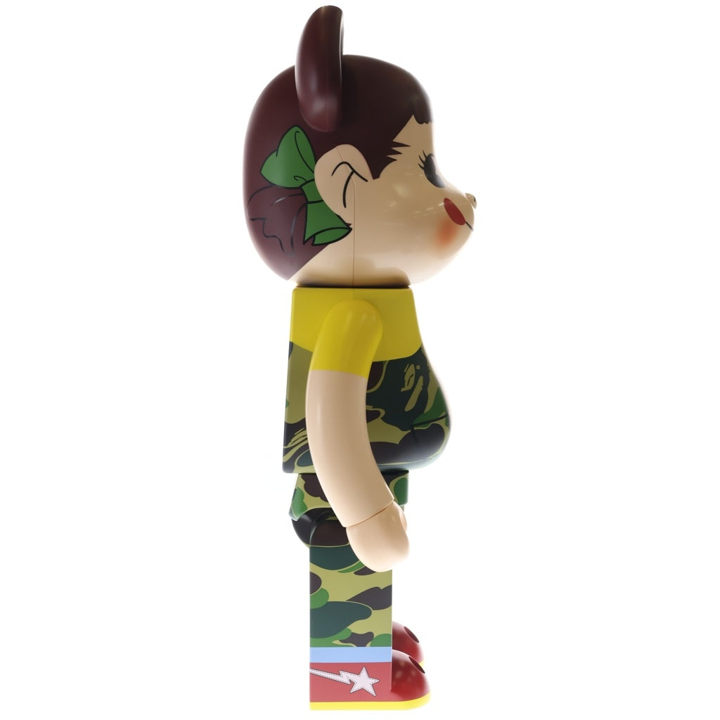 BE@RBRICK(ベアブリック) ×BAPE ×FUJIYA ABC CAMO PEKO GREEN べイプ 不二家 ペコちゃん カモ柄 ベアブリック 1000% フィギュア グリーン/カーキ 箱
