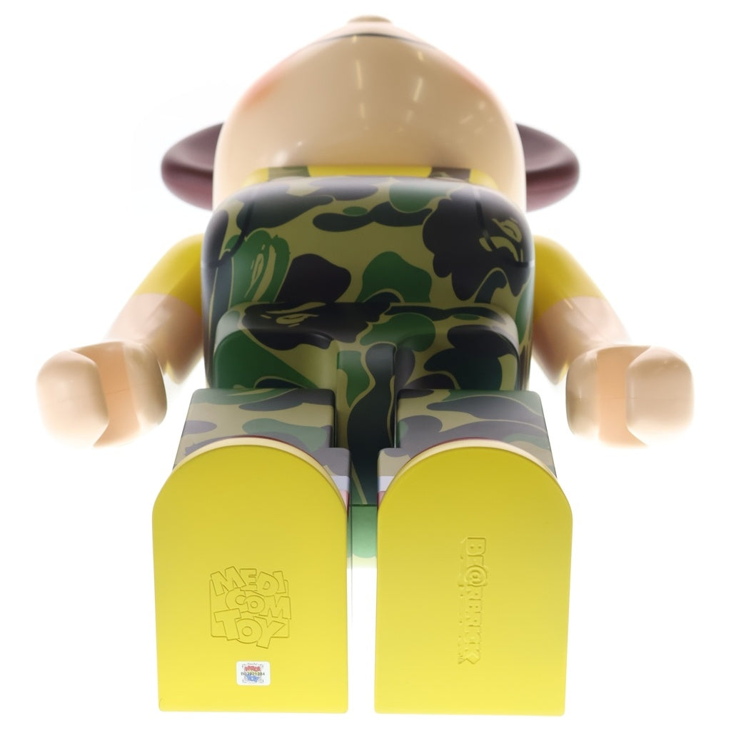 BE@RBRICK(ベアブリック) ×BAPE ×FUJIYA ABC CAMO PEKO GREEN べイプ 不二家 ペコちゃん カモ柄 ベアブリック 1000% フィギュア グリーン/カーキ 箱