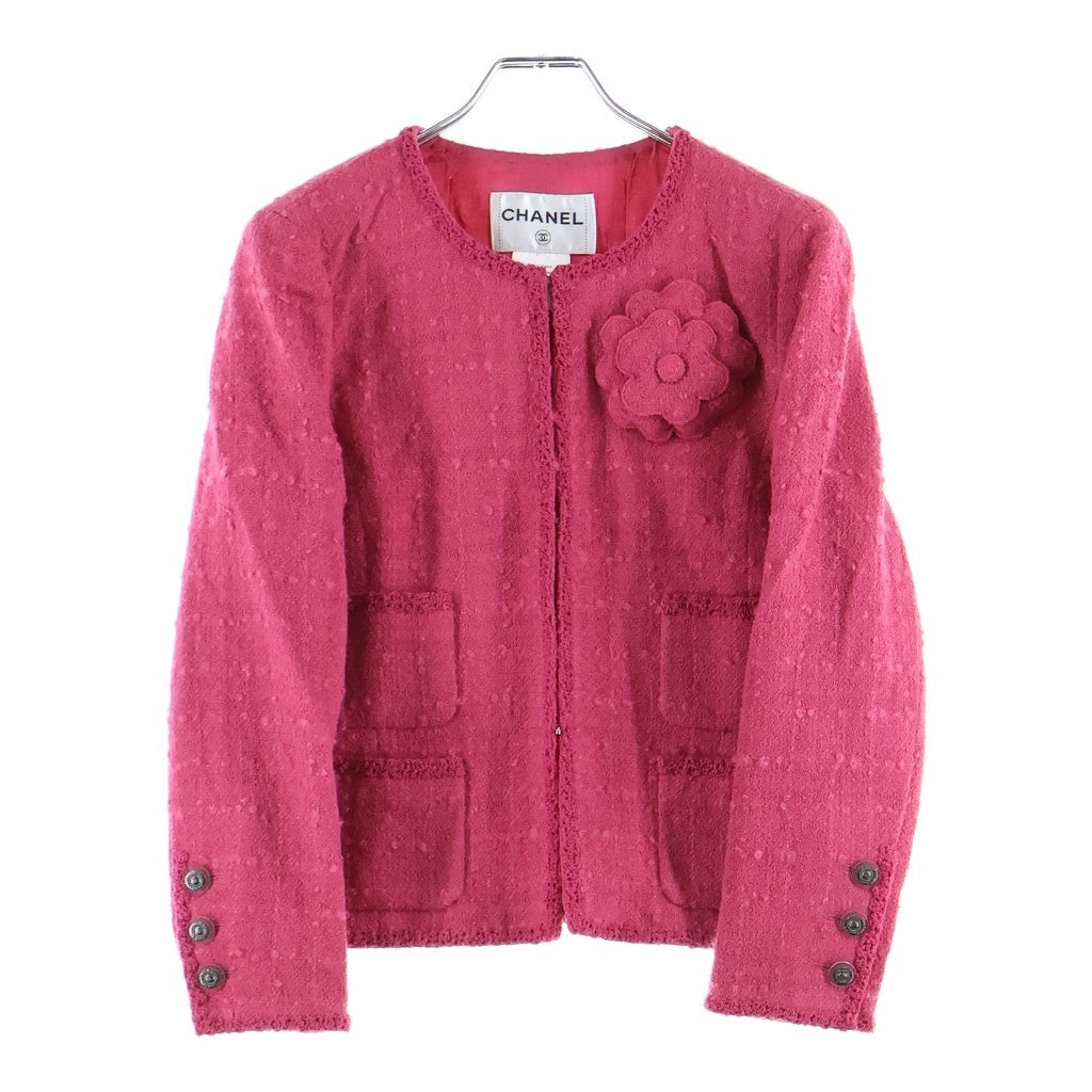 CHANEL(シャネル) ココボタン ノーカラージャケット ピンク #38 P36437V26291 レディース
