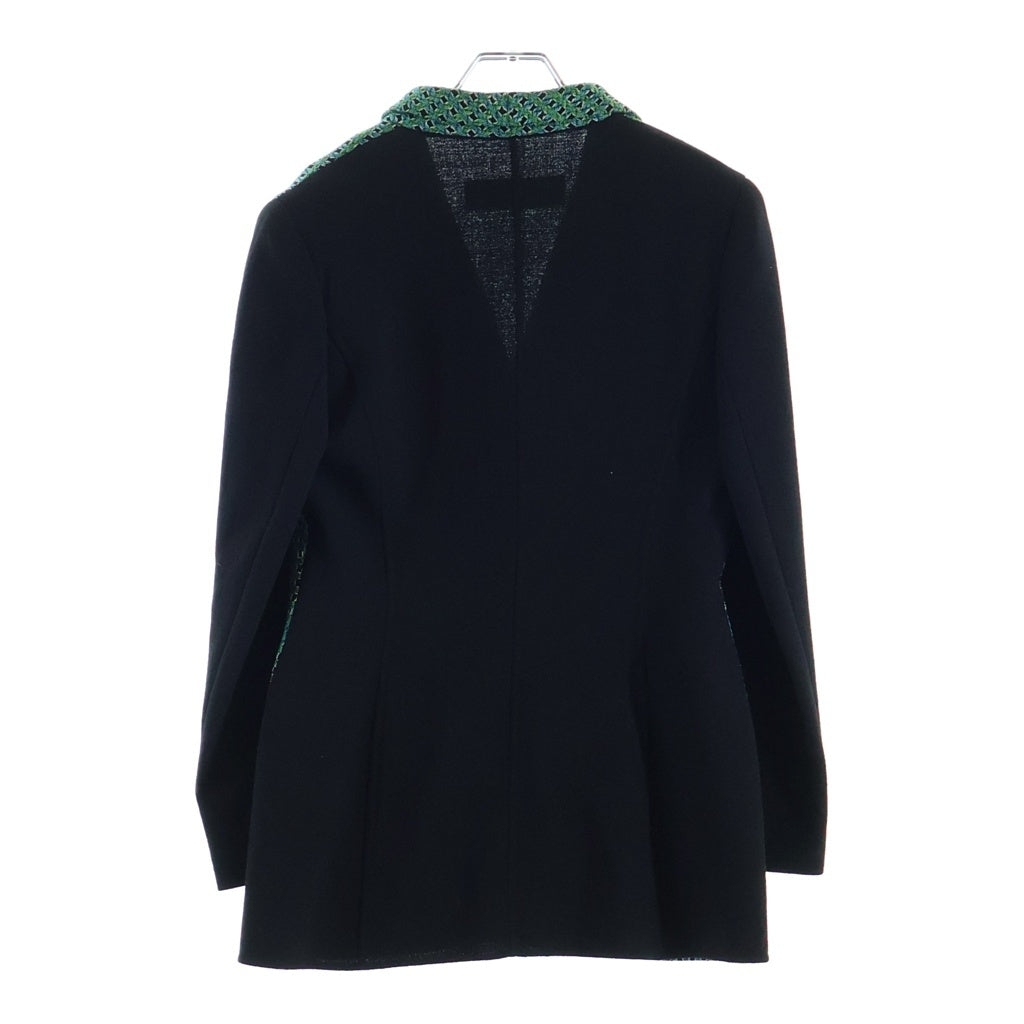 Christian Dior(クリスチャンディオール) ■切り替えデザインツイードテーラードジャケット ヴィンテージ グリーン #7 レディース