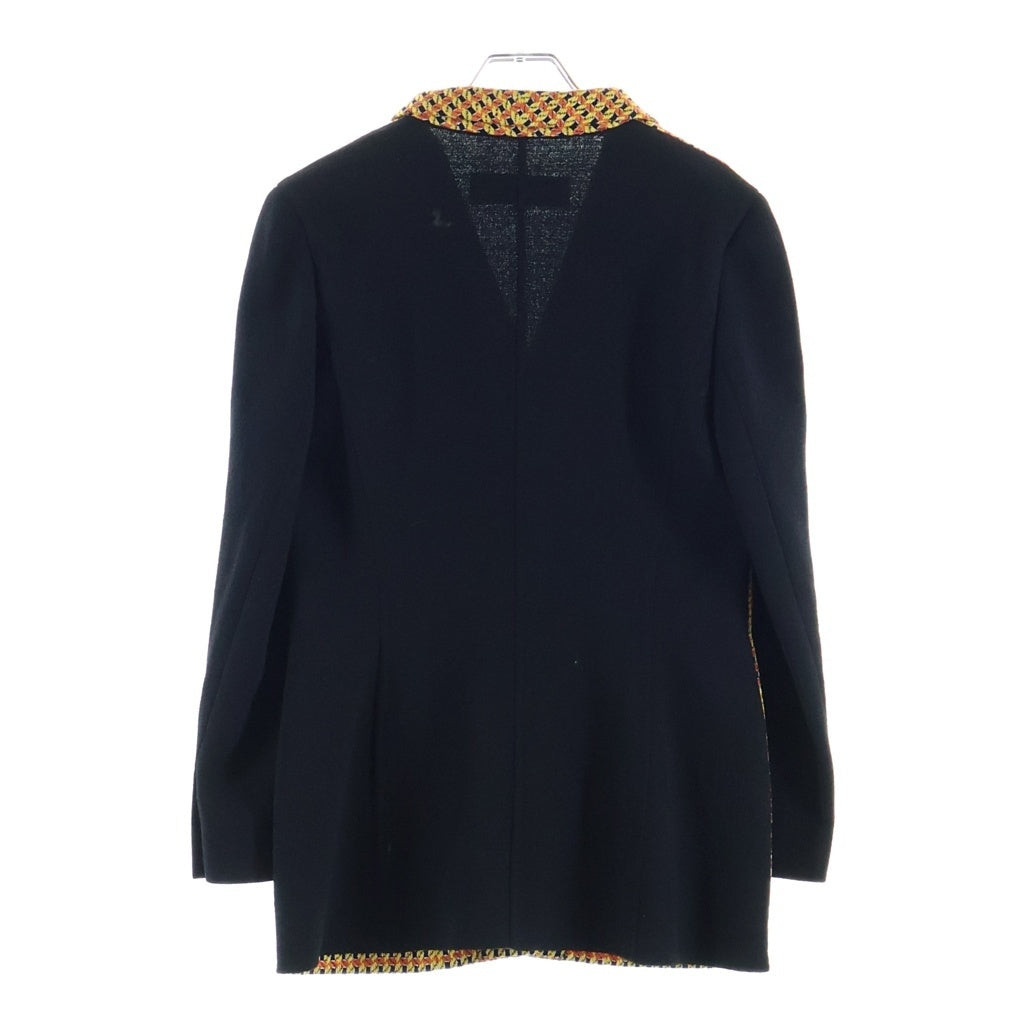 Christian Dior(クリスチャンディオール) ■切り替えデザインツイードテーラードジャケット ヴィンテージ イエロー#11 レディース